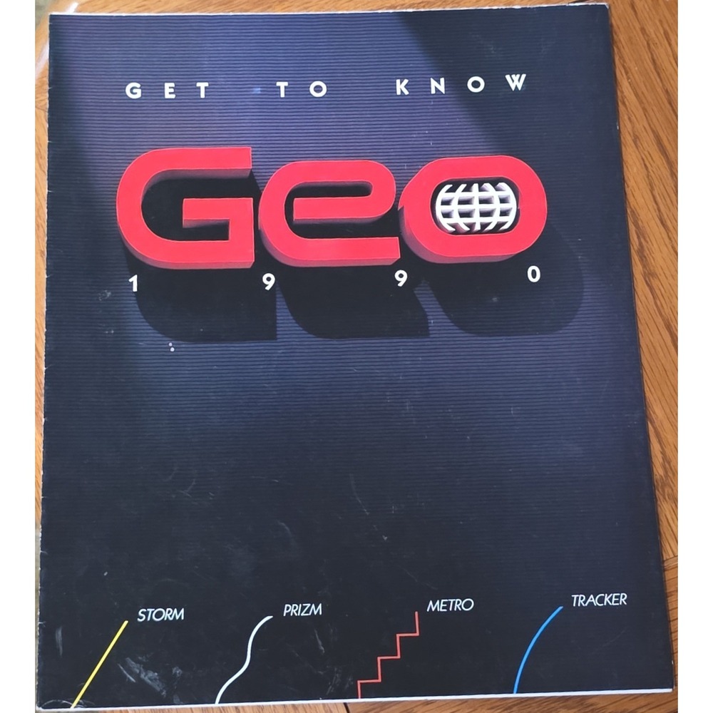 1990 Geo Full Line Sales Brochure Storm Prizm Metro Tracker Vintage GM Catalog